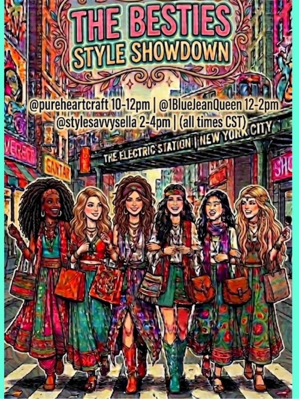 👗👗The Besties Style Showdown Train Live Show Flyer!! 👗👗